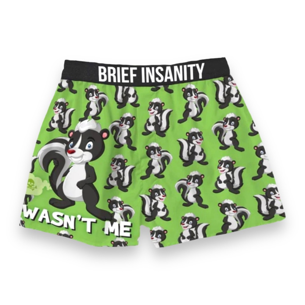 Brief Insanity Unisex Boxers/ Lounge Shorts - “Wasn’t Me”, size XL